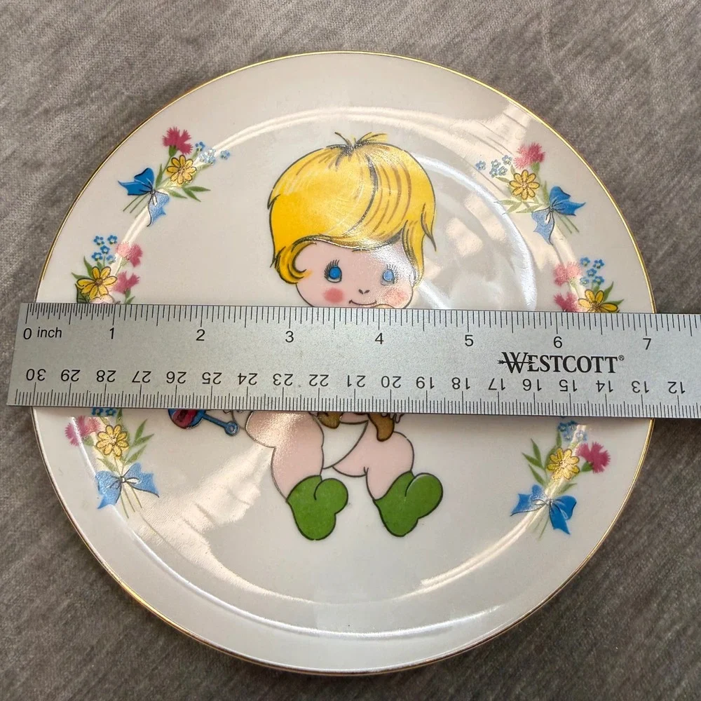 Vintage 1974 Chadwick-Miller Baby Teddy Bear Decorative Plate Japan 7.5 Inch